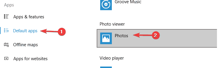 Mogą't open photos in Windows 10