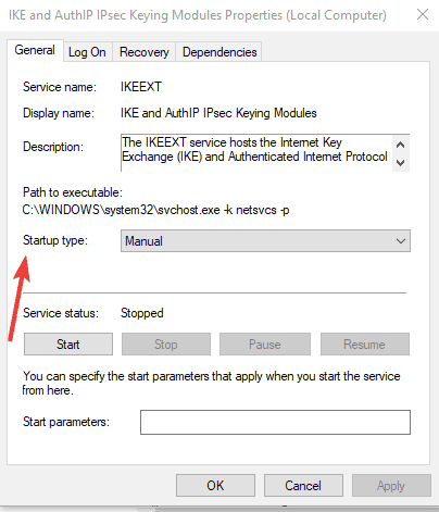 Błąd VPN systemu Windows 10 789