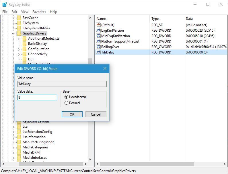 Video_tdr_timeout_detected Windows 7