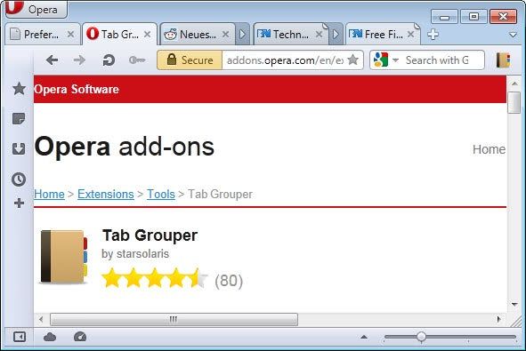 opera groupera tab