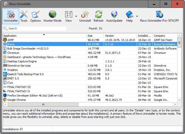 revo deinstalator