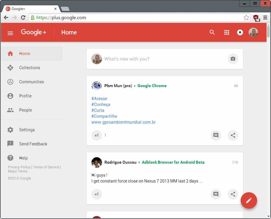 nowy google plus