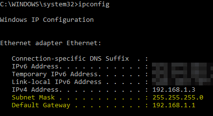 drukarka nie ma adresu IP