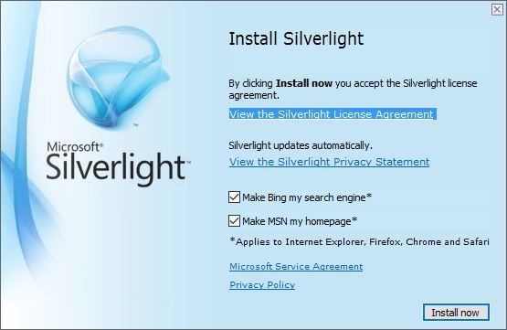 zainstaluj silverlight