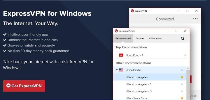 Express VPN Najlepsze oprogramowanie klienckie VPN dla systemu Windows 10