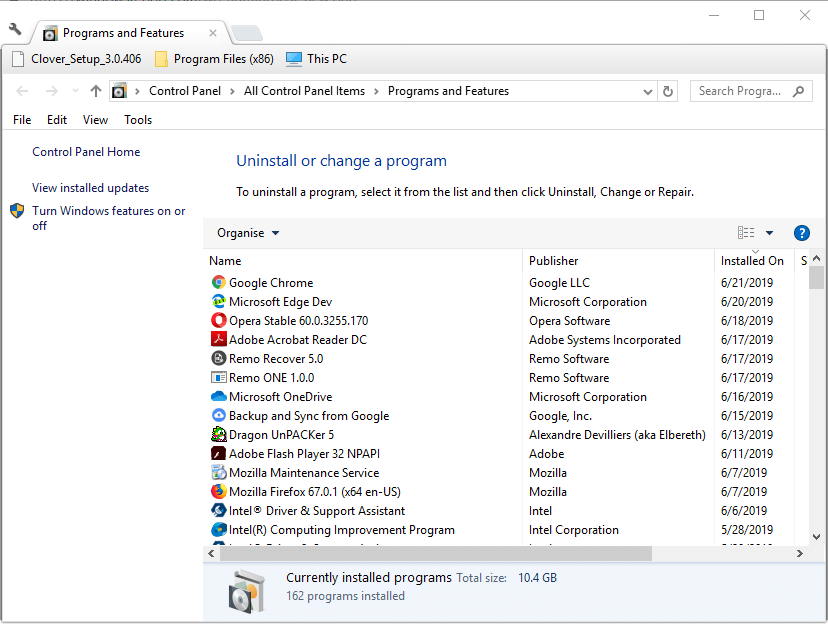 Przeglądarka dezinstalatora systemu Windows sama otwiera wiele kart