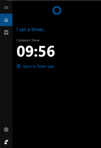 Windows Timer Cortana 10