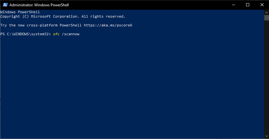 polecenie sfc w PowerShell - brak pliku windows.devices.smartcards.dll