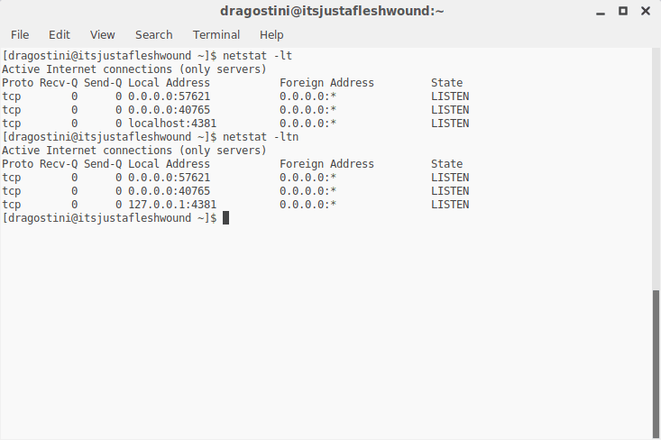 netstat-ltn