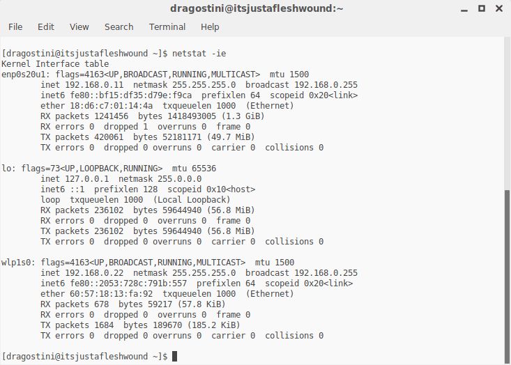 netstat ie