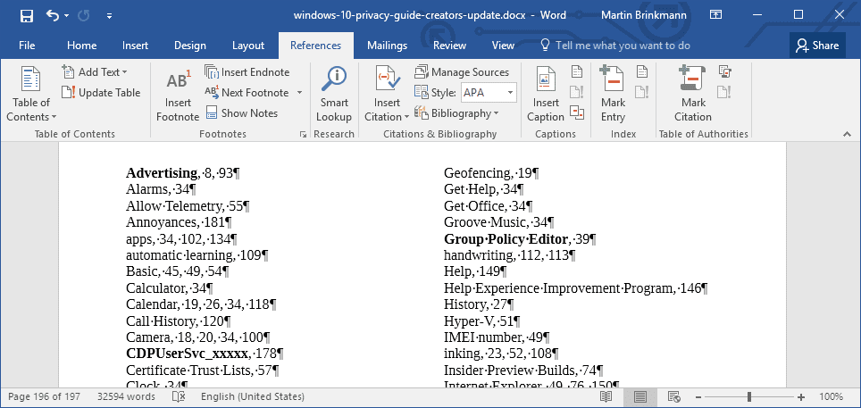 dodaj dokumenty ze słowami indeksu