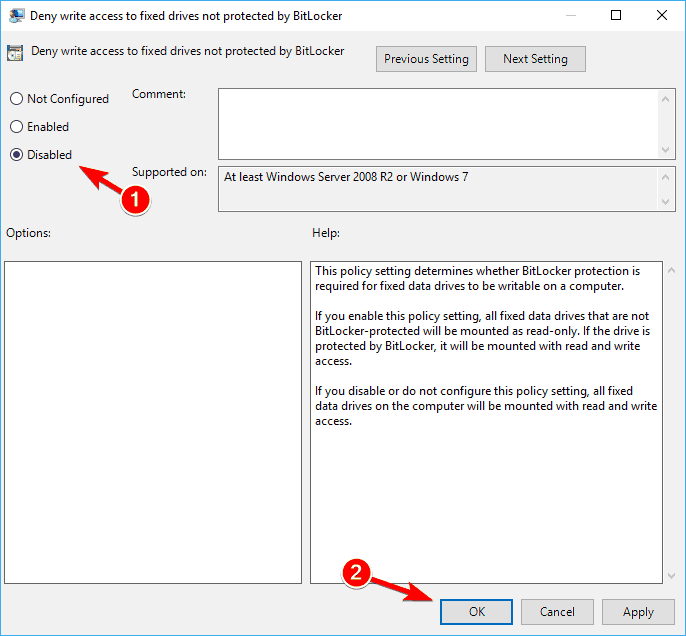 Wyłącz funkcję BitLocker, aby zaktualizować system BIOS