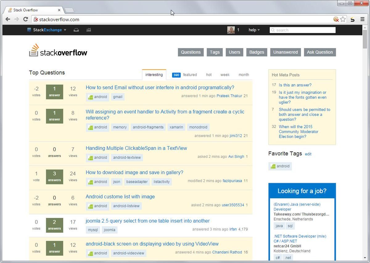 personalizacja stackoverflow