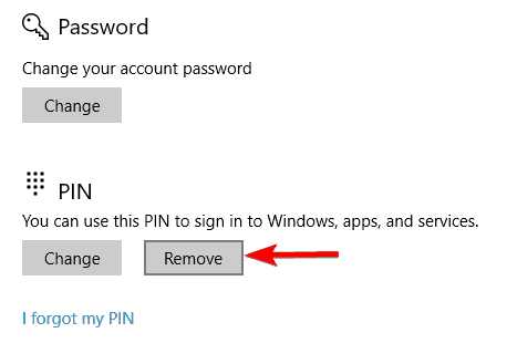 System Windows 10 odcisk palca i kod PIN nie działają usuwają hasło