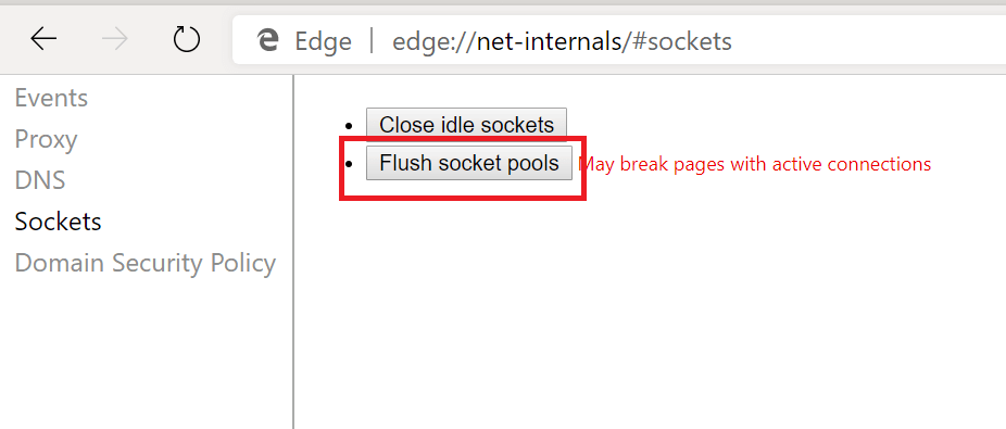 Flush Socket Pools