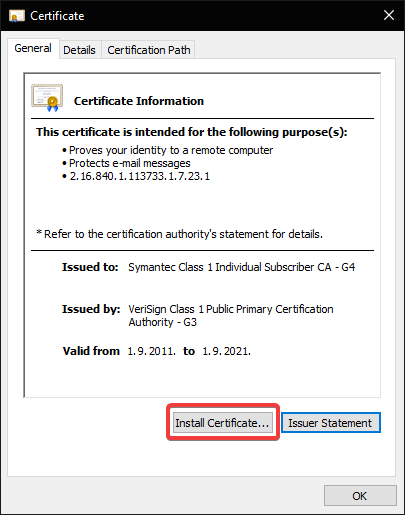 Windows nie działa't have enough information to verify this certificate 