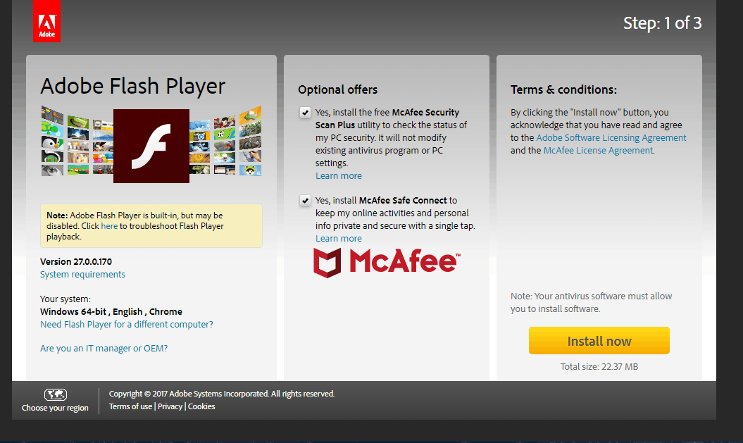 Adobe Flash Player zainstalować