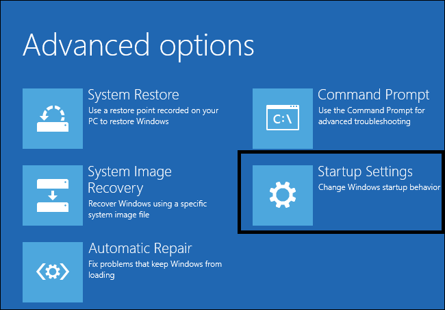 ustawienia uruchamiania systemu Windows 10