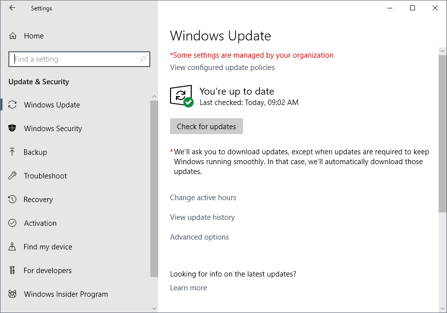 kontrola aktualizacji systemu Windows