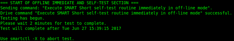 test smartmontools