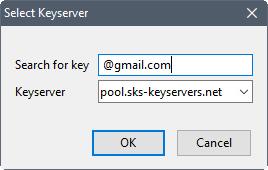 keyserver znajdź klucze publiczne