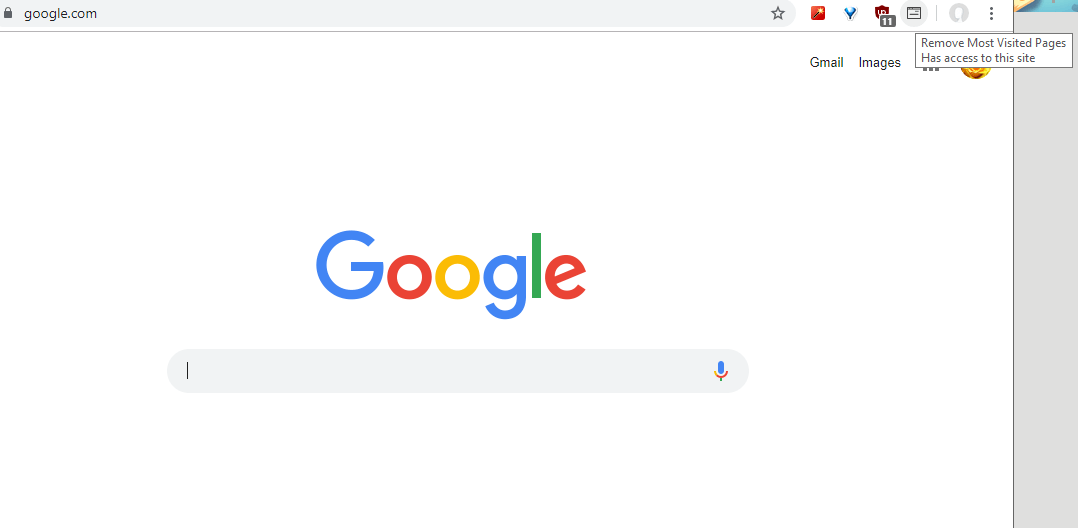 Strona Nowa karta ukryj najczęściej odwiedzane w nowej karcie Google Chrome