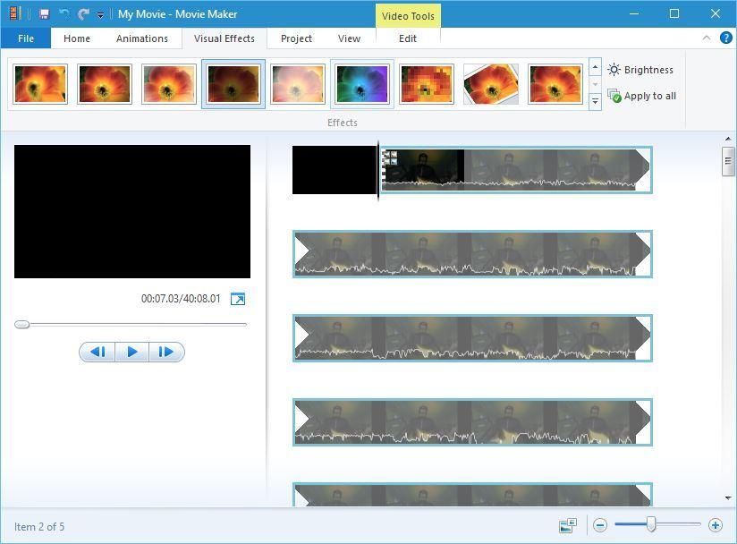 Windows Movie Maker efekty wizualne, jak zainstalować Windows Movie Maker