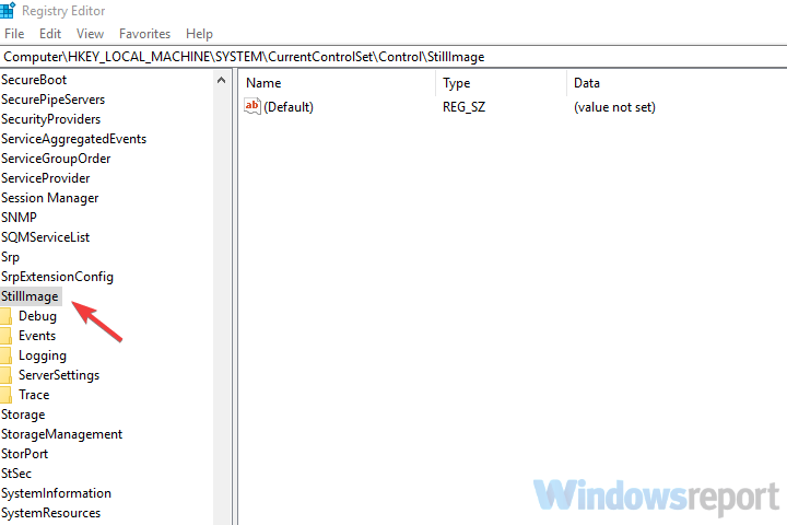 Wpis rejestru StillImage napraw błąd faksu i skanowania błąd faksu i skanowania w systemie Windows, stosując ustawienia sterownika