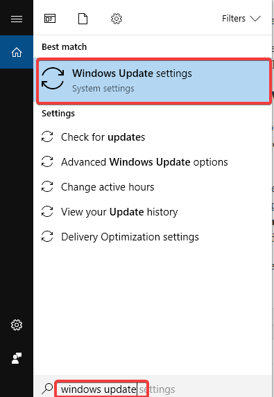 ustawienia aktualizacji systemu Windows