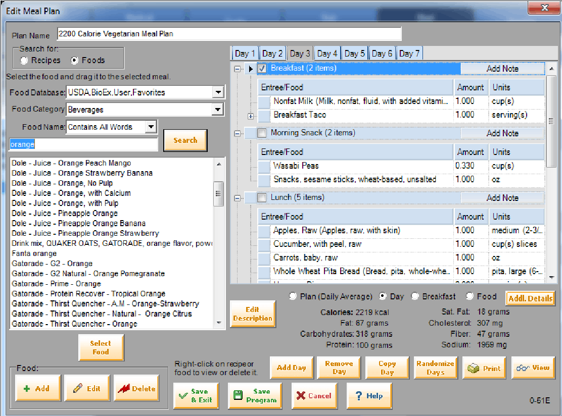 Oprogramowanie do żywienia Nutrition Maker