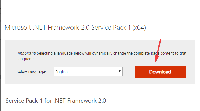 Microsoft .NET Framework 2.0 z dodatkiem Service Pack 1 - odbiornik citrix wystąpił błąd krytyczny Windows 10