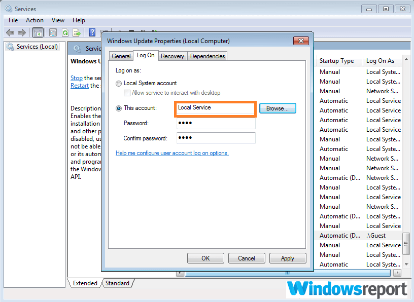 automatyczne aktualizacje systemu Windows 7 włączyły się