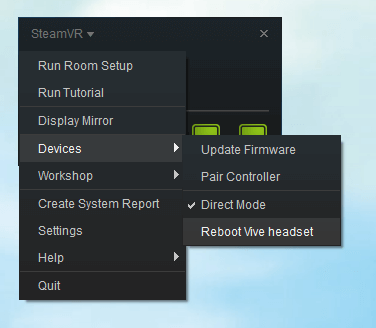 Reboot Vive Opcja zestawu słuchawkowego HTC Vive nie łączy się