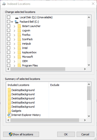 Wysoki procesor Windows Search Indexer