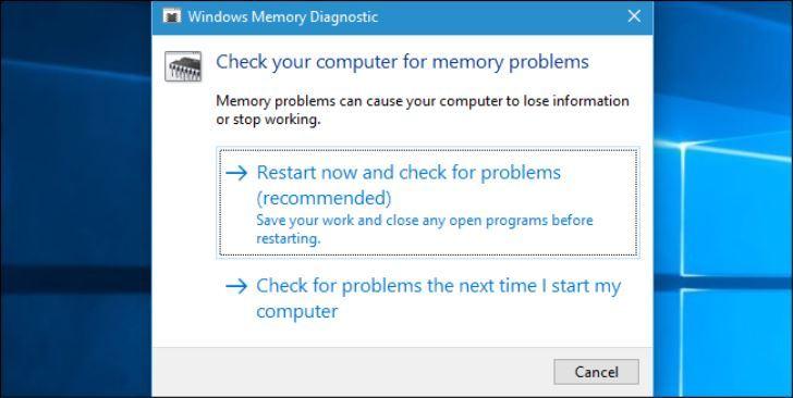 diagnostyka systemu Windows mdsched.exe img 1