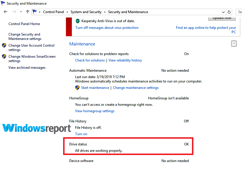 Stan dysku System Windows znalazł błędy na tym dysku