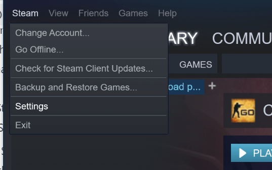 Ustawienia Steam zatrzymują automatyczną aktualizację