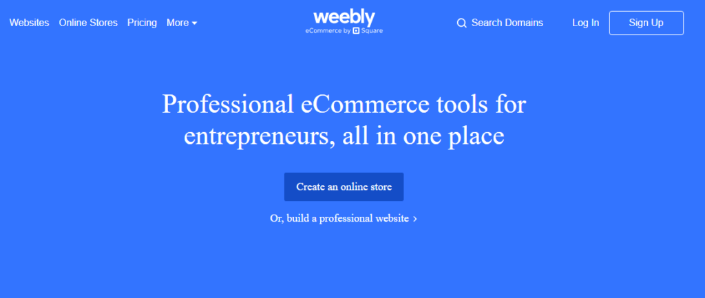 weebly homepage - oprogramowanie do projektowania stron internetowych