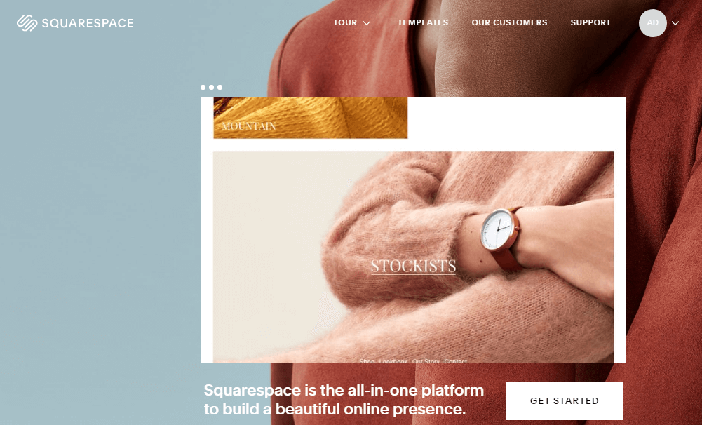 SquareSpace Homepage - najlepsze oprogramowanie do projektowania stron internetowych