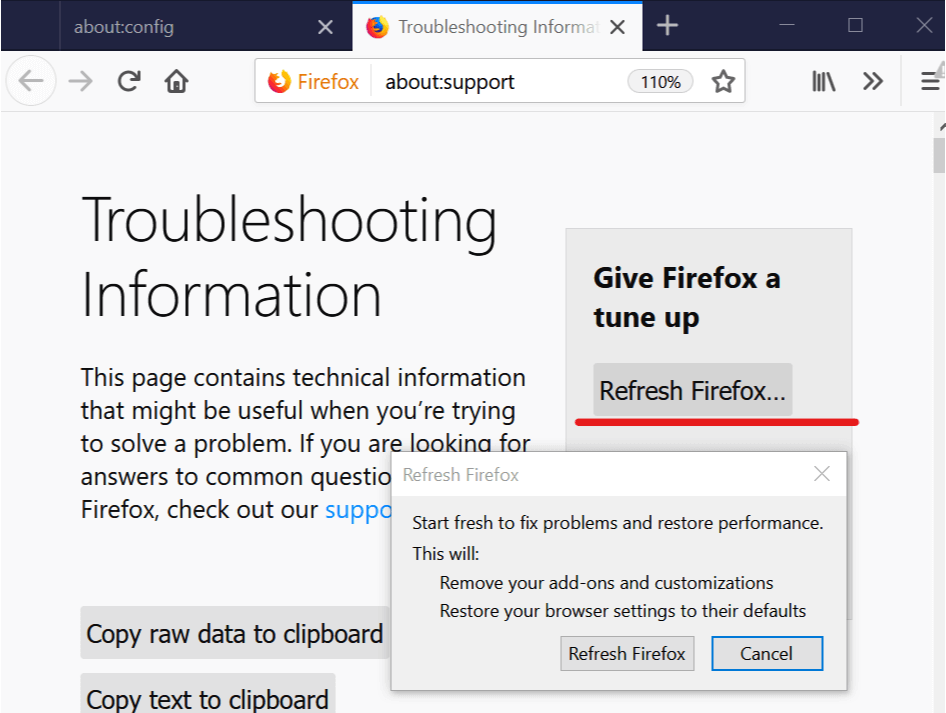 Firefox Reset - Odśwież Firefox ciągle pyta o hasło