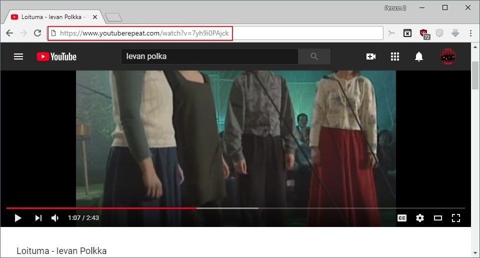 powtarzaj filmy w YouTube