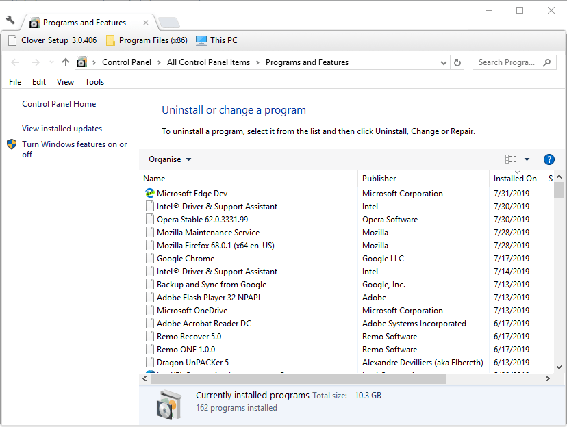 Komputer odinstalowujący Programy i funkcje nie działa't display have vt-x/amd-v enabled