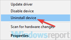 Może występować problem ze sterownikiem dla karty WiFi Windows 10