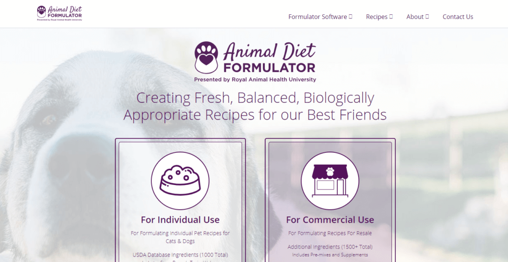 Animal Diet Formulator - oprogramowanie do formułowania karmy dla zwierząt domowych