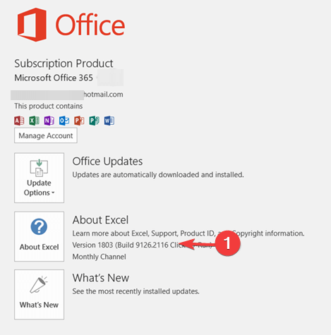 Office 365 na temat wykonania serwera programu Excel nie powiodła się aplikacja Outlook