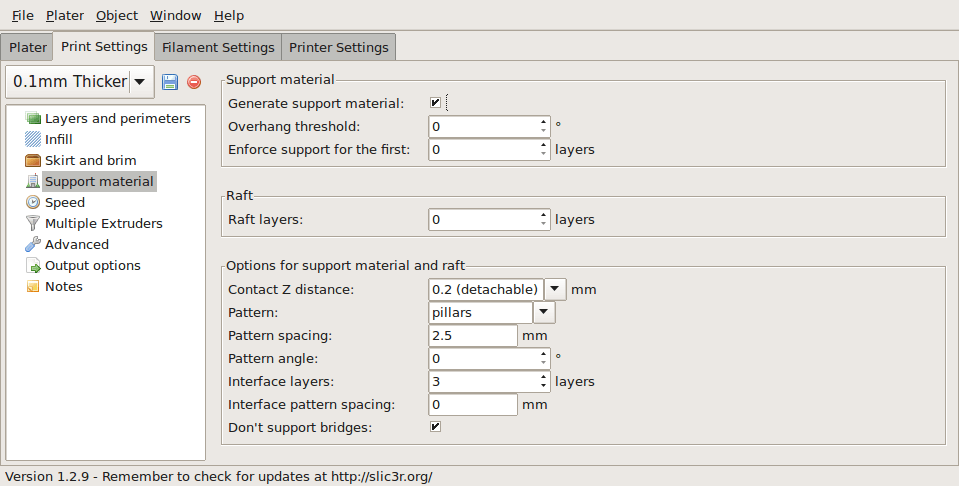 Slic3r 3D krajalnica Oprogramowanie do drukowania 3D dla Flashforge Creator Pro