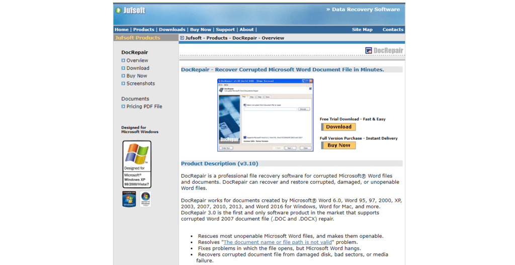 DocRepair - naprawa dokumentów programu Word