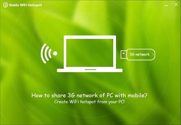 Udostępnianie sieci 3G komputera PC za pomocą telefonu komórkowego za pomocą Baidu Wi-Fi HotSpot