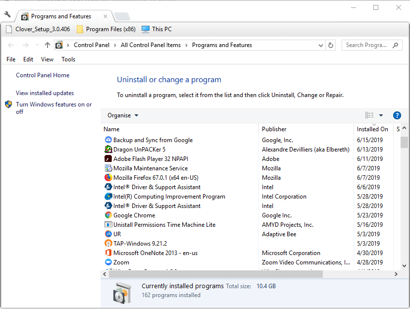 Przeglądarka dezinstalatora Windows nie obsługuje przesyłania folderów