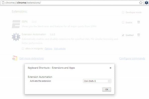 Jak aktywować rozszerzenia Chrome za pomocą skrótów